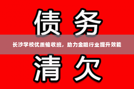 长沙学校优质催收班，助力金融行业提升效能