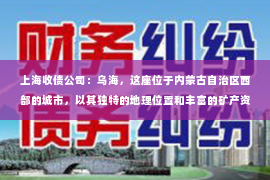 上海收债公司：乌海，这座位于内蒙古自治区西部的城市，以其独特的地理位置和丰富的矿产资源而闻名。然而，在商业活动中，难免会遇到一些欠款问题。那么，乌海哪有要账公司呢？今天，我们就来聊聊这个话题。