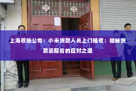 上海收账公司：小米贷款人员上门催收：揭秘贷款逾期后的应对之道