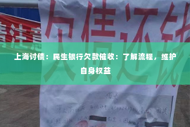 上海讨债：民生银行欠款催收：了解流程，维护自身权益