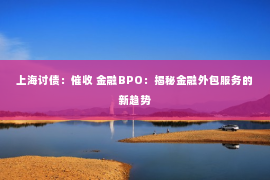 上海讨债：催收 金融BPO：揭秘金融外包服务的新趋势