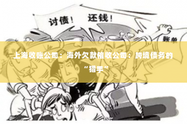 上海收账公司：海外欠款催收公司：跨境债务的“猎手”
