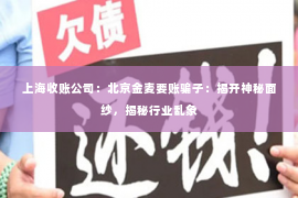 上海收账公司：北京金麦要账骗子：揭开神秘面纱，揭秘行业乱象