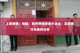 上海要债：标题：如何快速要账小企业：实战技巧与案例分析