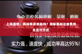 上海追债：商标申请要账吗？揭秘商标注册费用及支付方式
