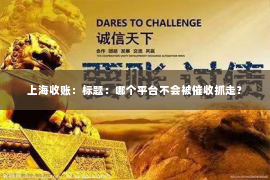 上海收账：标题：哪个平台不会被催收抓走？