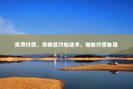 高效讨债，突破技巧和话术，揭秘讨债秘籍