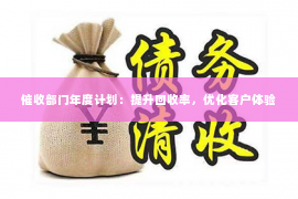 催收部门年度计划：提升回收率，优化客户体验