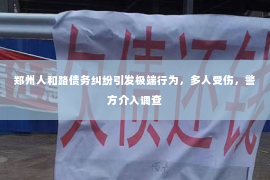 郑州人和路债务纠纷引发极端行为，多人受伤，警方介入调查