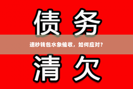 速秒钱包水象催收，如何应对？