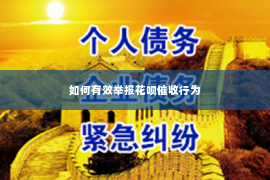 如何有效举报花呗催收行为