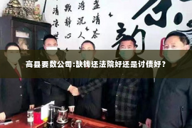 高县要数公司:缺钱还法院好还是讨债好？