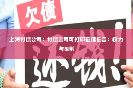 上海讨债公司：讨债公司可打印征信报告：权力与限制
