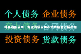 叶县追账公司：专业清债公司不动声色的讨债高招