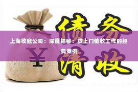 上海收账公司：深度揭秘：贷上门催收工作的经典案例