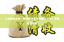 上海要账公司：网贷催收遇到问题怎么办？报警处理指南
