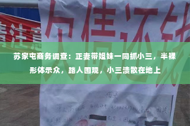 苏家屯商务调查：正妻带姐妹一同抓小三，半裸形体示众，路人围观，小三溃散在地上
