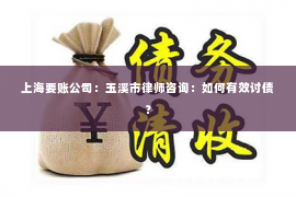 上海要账公司：玉溪市律师咨询：如何有效讨债？