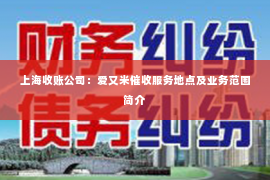 上海收账公司：爱又米催收服务地点及业务范围简介
