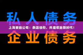 上海要账公司：泰迦领衔，共建收账新时代！