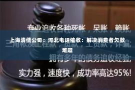 上海清债公司：河北电话催收：解决消费者欠款难题