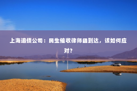 上海追债公司：民生催收律师函到达，该如何应对？