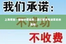 上海收账：揭秘讨债骗局：拨打韩冰电话背后的真相