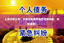 上海讨债公司：水象分期催收的合法性问题，你知道吗？