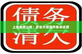 上海要债公司：梦见欠债到外地未还款