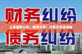 上海追债公司：案例分析：讨债方式全揭秘