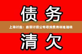 上海讨账：最新讨债公司收购费用标准揭晓