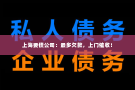 上海要债公司：最多欠款，上门催收！