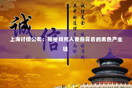 上海讨债公司：揭秘找死人要账背后的黑色产业链