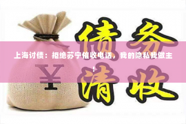 上海讨债：拒绝苏宁催收电话，我的隐私我做主！