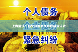 上海清债：拖欠货物多久可以起诉催收