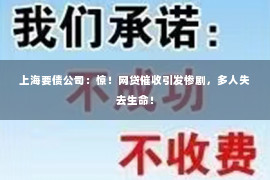 上海要债公司：惊！网贷催收引发惨剧，多人失去生命！