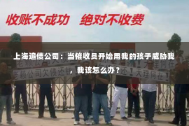 上海追债公司：当催收员开始用我的孩子威胁我，我该怎么办？