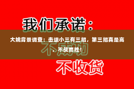 大姚背景调查：击退小三有三招，第三招真是高，不战而胜！