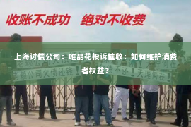 上海讨债公司：唯品花投诉催收：如何维护消费者权益？