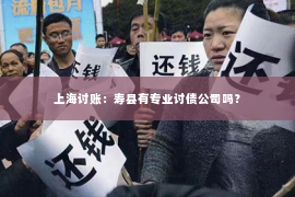 上海讨账：寿县有专业讨债公司吗？