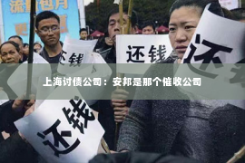 上海讨债公司：安邦是那个催收公司