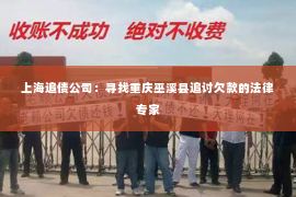 上海追债公司：寻找重庆巫溪县追讨欠款的法律专家
