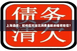 上海追债：如何应对湖北消费金融的催收短信？