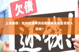 上海要债：如何处理网贷逾期催收来恢复借款人信用？