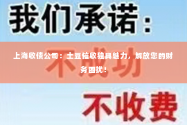 上海收债公司：土豆催收独具魅力，解放您的财务困扰！