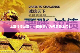 上海讨债公司：中信催收：为何总是上门？