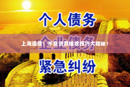 上海追债：不良贷款催收技巧大揭秘！