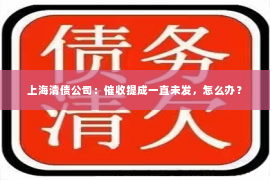上海清债公司：催收提成一直未发，怎么办？