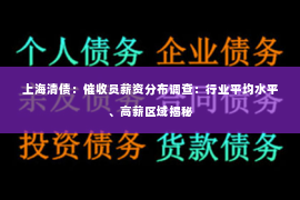 上海清债：催收员薪资分布调查：行业平均水平、高薪区域揭秘