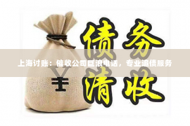 上海讨账：催收公司巨浪电话，专业追债服务